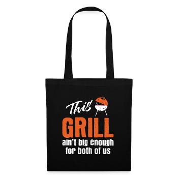 Grillparty Spruch Zum Grillen Grill - Stoffbeutel - Schwarz - Vorne