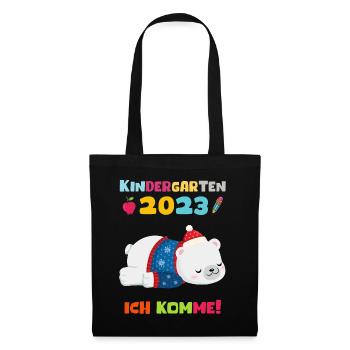 Kindergarten 2023 Ich Komme Jungen Kita Geschenk - Stoffbeutel - Schwarz - Vorne