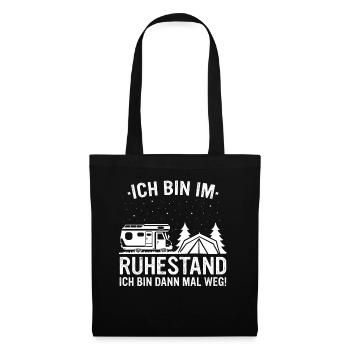 Ruhestand Rentner Rente Pension Renteneintritt - Stoffbeutel - Schwarz - Vorne
