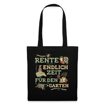 Ruhestand Rentner Rente Pension Renteneintritt - Stoffbeutel - Schwarz - Vorne