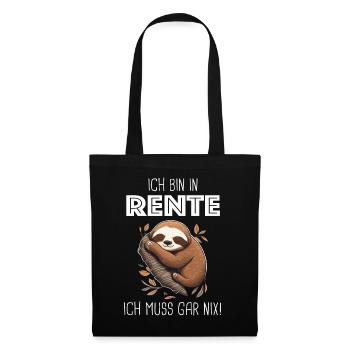 Ruhestand Rentner Rente Pension Renteneintritt - Stoffbeutel - Schwarz - Vorne