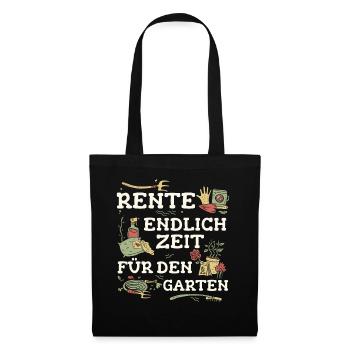 Ruhestand Rentner Rente Pension Renteneintritt - Stoffbeutel - Schwarz - Vorne