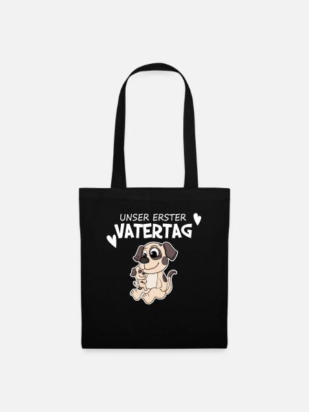 Vatertag - erster Vatertag Geschenk - Stoffbeutel - Schwarz