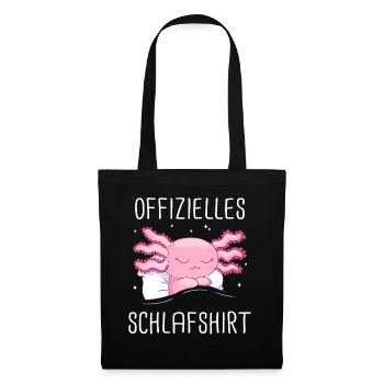 Axolotl Schwanzlurch Axolotls - Stoffbeutel - Schwarz - Vorne