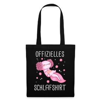 Axolotl Schwanzlurch Axolotls - Stoffbeutel - Schwarz - Vorne