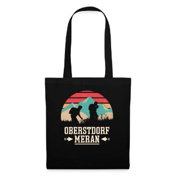 Crossing the Alps Oberstdorf Merano E5 long-distance hiking trail - Tote Bag - black - Front