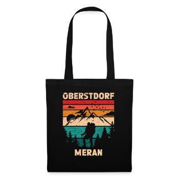 Crossing the Alps Oberstdorf Merano E5 long-distance hiking trail - Tote Bag - black - Front