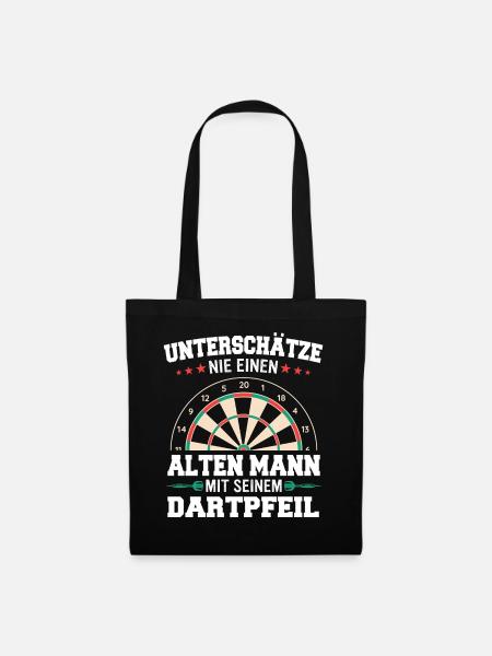 Dart Darts Dartspieler Dartsport - Stoffbeutel - Schwarz