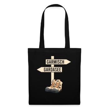 Crossing the Alps Garmisch Lake Garda - Tote Bag - black - Front