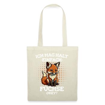Fuchs Füchse Wildtier Waldtier Rotfuchs - Stoffbeutel - Natur - Vorne