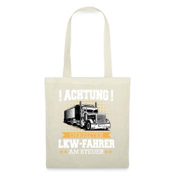 LKW Fahrer Fernfahrer Lastkraftwagenfahrer - Stoffbeutel - Natur - Vorne