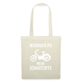 Moped Spruch Weniger Ps Mehr Schadstoffe - Stoffbeutel - Natur - Vorne