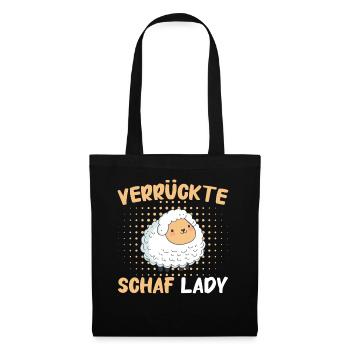 Schafe Schafherde Bauernhof Landwirt Schäfer - Stoffbeutel - Schwarz - Vorne