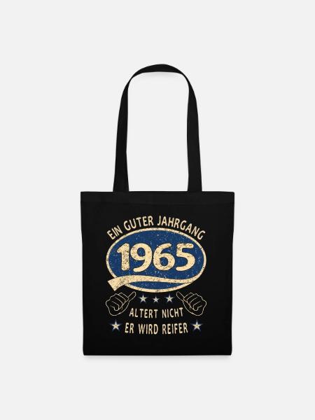 58. Geburtstag 1965 Guter Jahrgang - Stoffbeutel - Schwarz