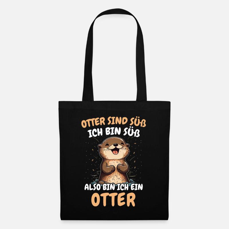 Otter Seeotter - Stoffbeutel - Schwarz