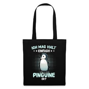 Pinguin Zwergpinguine Kaiserpinguin - Stoffbeutel - Schwarz - Vorne