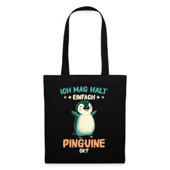 Pinguin Zwergpinguine Kaiserpinguin - Stoffbeutel - Schwarz - Vorne