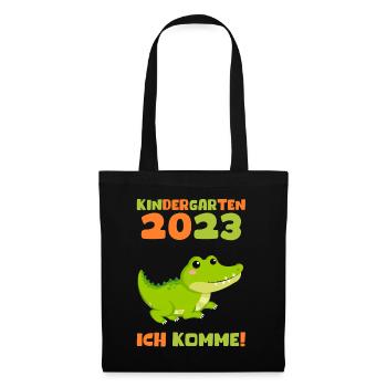 Kindergarten 2023 Ich Komme Jungen Kita Geschenk - Stoffbeutel - Schwarz - Vorne