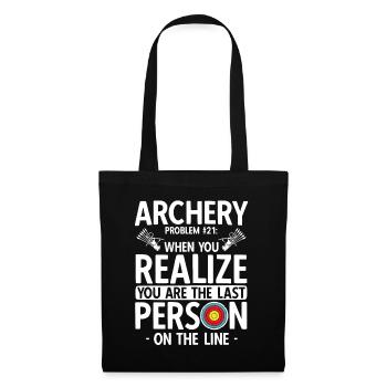 Bogenschießen Archery - Stoffbeutel - Schwarz - Vorne