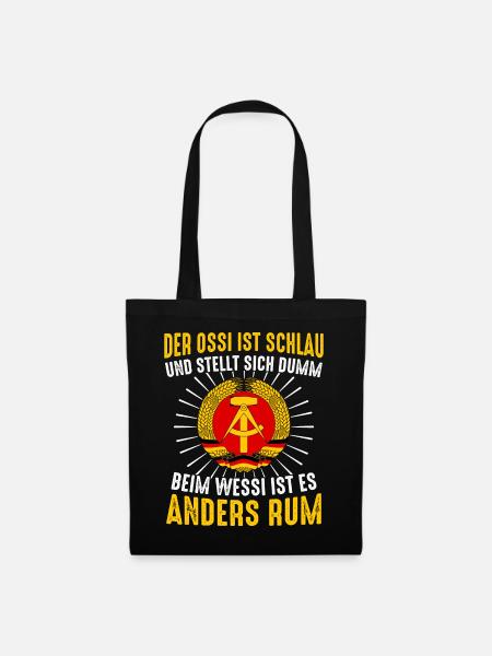 Ostdeutschland Osten Ossi DDR Heimat Ostblock - Stoffbeutel - Schwarz