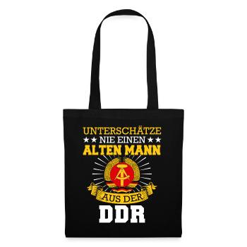 Ostdeutschland Osten Ossi DDR Heimat Ostblock - Stoffbeutel - Schwarz - Vorne