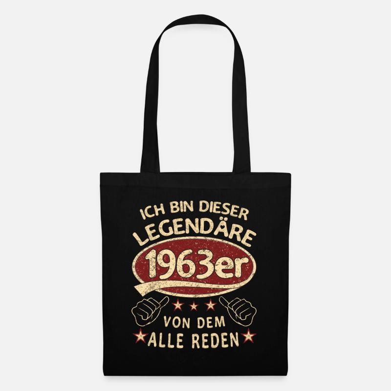 61. Geburtstag 1963 60 er Geburtstag - Stoffbeutel - Schwarz