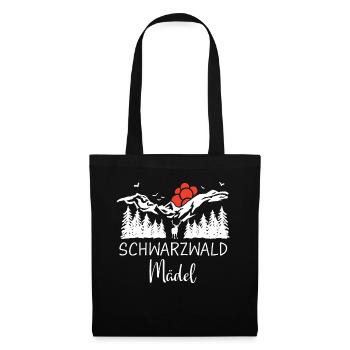 Schwarzwald Schwarzwälder Baden-Württemberg - Stoffbeutel - Schwarz - Vorne