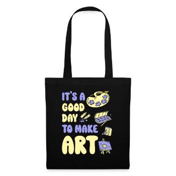 Professeur d’art Drôle de dicteur Cours d’art Cours d’art - Sac en tissu - noir - Devant