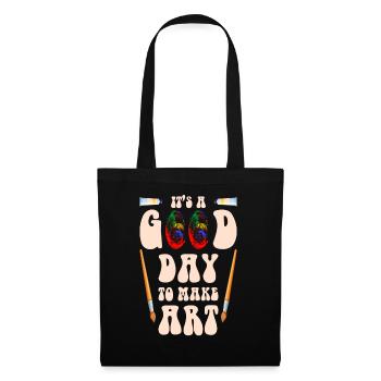 Professeur d’art Drôle de dicteur Cours d’art Cours d’art - Sac en tissu - noir - Devant