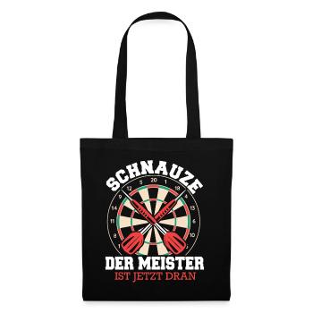 Dart Darts Dartspieler Dartsport - Stoffbeutel - Schwarz - Vorne