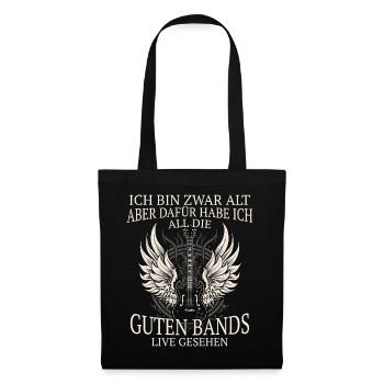 Gitarre Gitarrist Blues Gitarrenspieler Rock - Stoffbeutel - Schwarz - Vorne