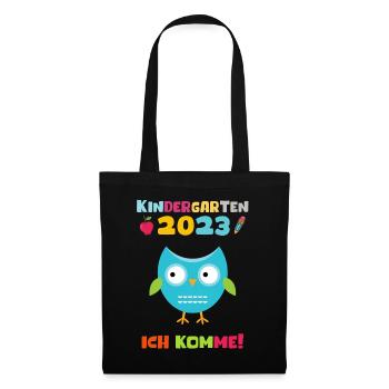 Kindergarten 2023 Ich Komme Jungen Kita Geschenk - Stoffbeutel - Schwarz - Vorne