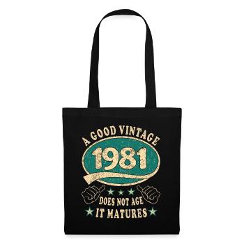 42nd Birthday 1981 42 Good vintage - Tote Bag - black - Front