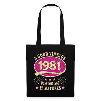 42nd Birthday 1981 42 Good vintage - Tote Bag - black - Front