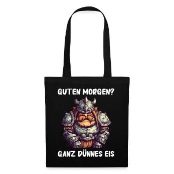 Deus Vult Kreuzritter Tempelritter Mittelalter - Stoffbeutel - Schwarz - Vorne