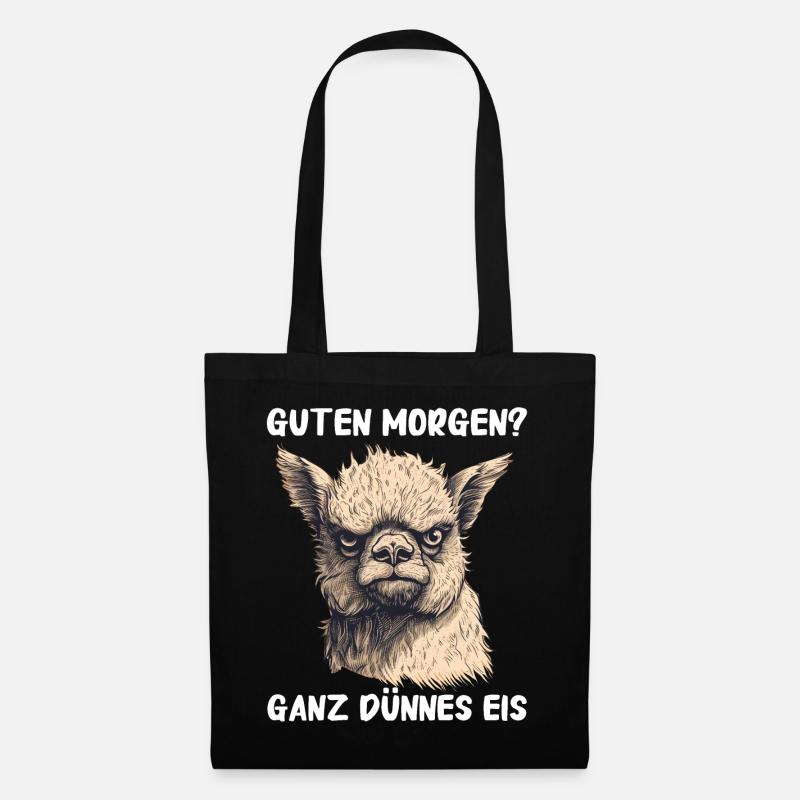 Alpaka Lama Alpakas Tier - Stoffbeutel - Schwarz