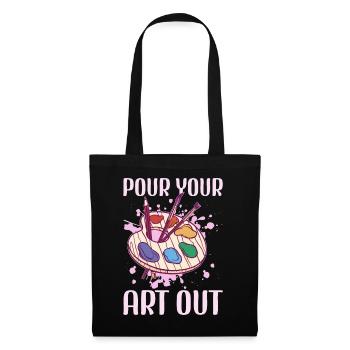 Art Teacher Funny Saying Art Course Art Class - Tote Bag - black - Front