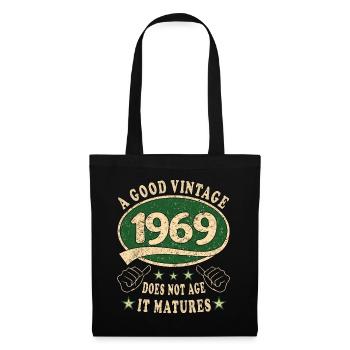 54ème anniversaire 1969 '54 Bon millésime - Sac en tissu - noir - Devant