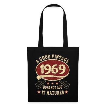54. Geburtstag 1969 54er Guter Jahrgang - Stoffbeutel - Schwarz - Vorne