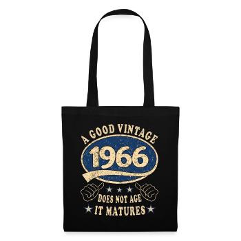 57. Geburtstag 1966 57er Guter Jahrgang - Stoffbeutel - Schwarz - Vorne