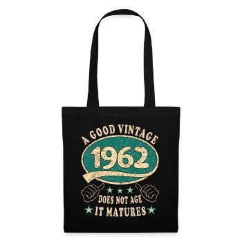 61ème anniversaire 1962 '61 Bon Millésime - Sac en tissu - noir - Devant