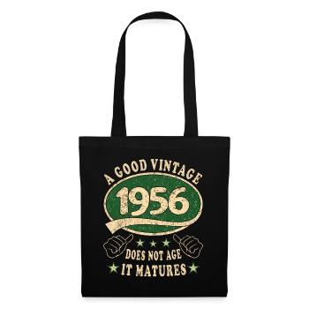67ème anniversaire 1956 '67 Bon Millésime - Sac en tissu - noir - Devant