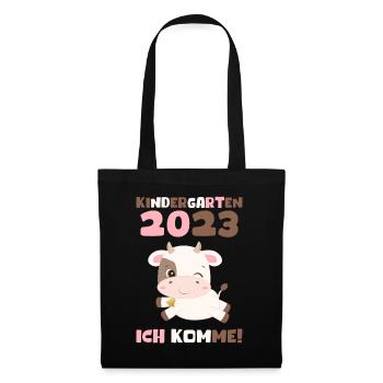 Kindergarten 2023 Ich Komme Jungen Kita Geschenk - Stoffbeutel - Schwarz - Vorne