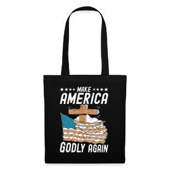 Make America Godly Again Liebe Gottes Glaube - Stoffbeutel - Schwarz - Vorne