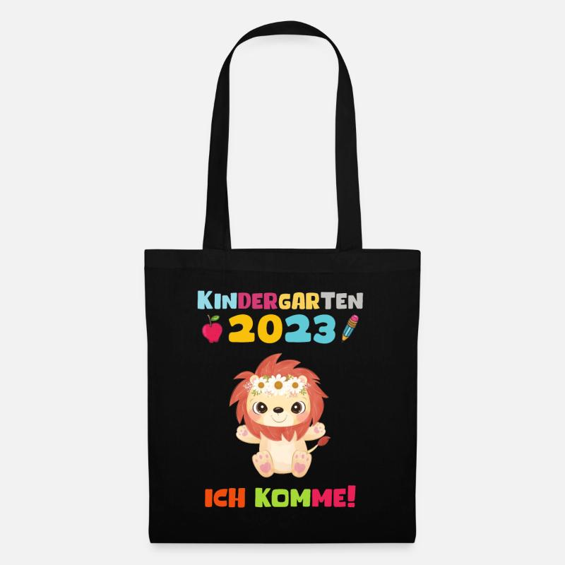 Kindergarten 2023 Ich Komme Mädchen Kita Geschenk - Stoffbeutel - Schwarz
