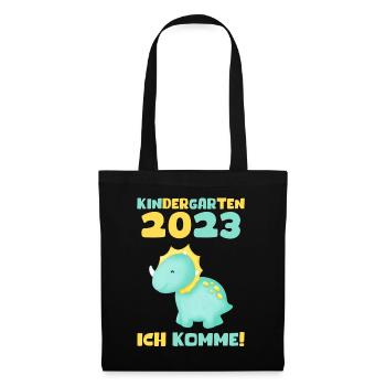 Kindergarten 2023 Ich Komme Jungen Kita Geschenk - Stoffbeutel - Schwarz - Vorne