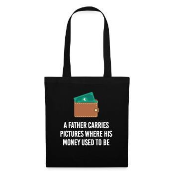 Father Money Purse Children Paternal Offspring - Tote Bag - black - Front