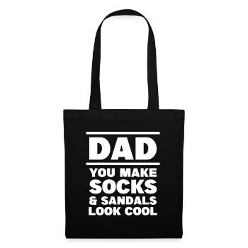 Père Chaussettes & Sandales Drôle de paternité Papa - Sac en tissu - noir - Devant