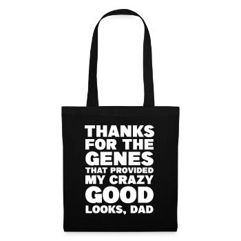 Beau fils Fille Merci Père Parent - Sac en tissu - noir - Devant