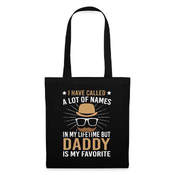 Papa Nom préféré Père Famille Père - Sac en tissu - noir - Devant